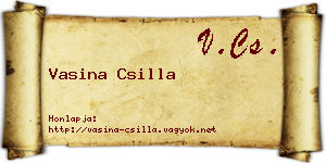 Vasina Csilla névjegykártya